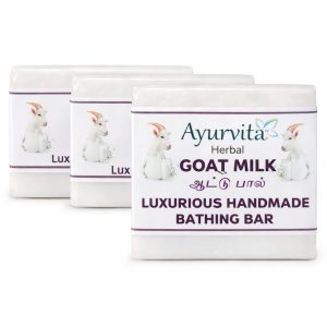 Ayurvita Herbal Handmade Luxury Goat Milk Soap (Pack of 3)
